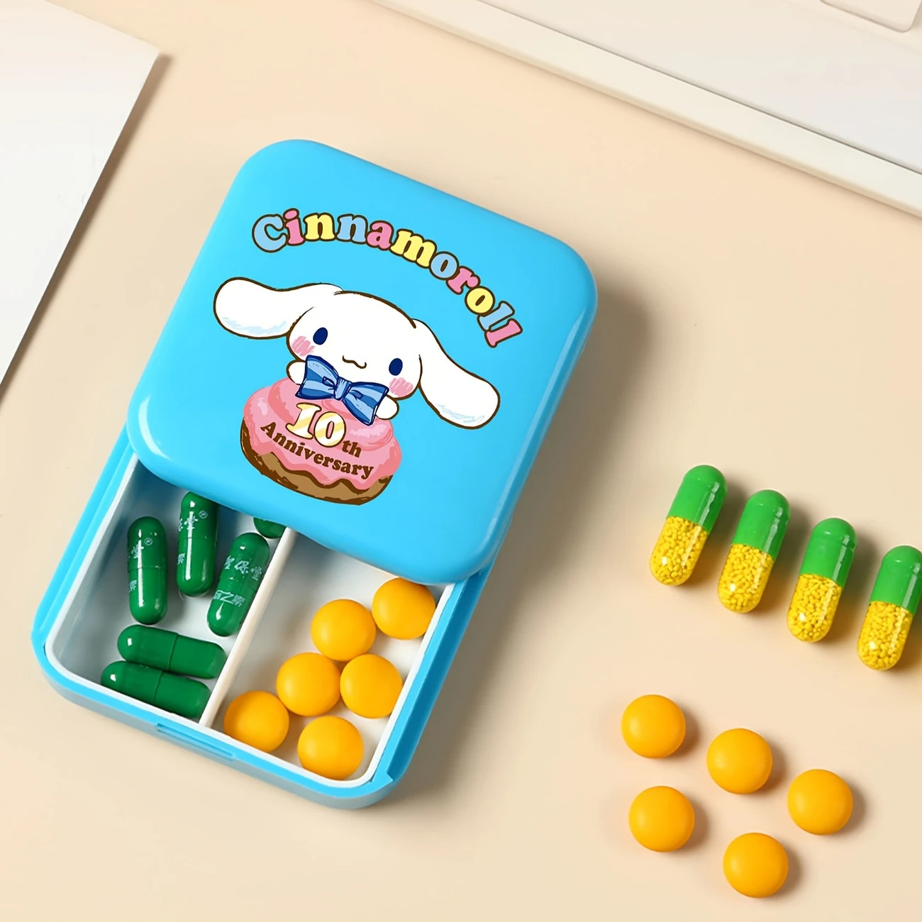 Caixa armazenamento c/divisoria dog azul