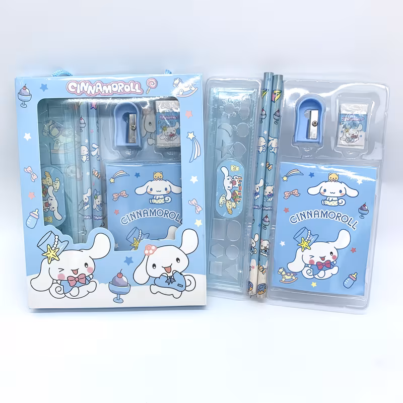 Conjunto Papelaria cachorro azul sanrio