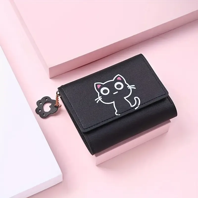 Carteira De Moeda De Gatinho preto